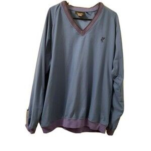 Ashworth Men's Blue Golf Pullover Shirt Jacket V Neck Size XL